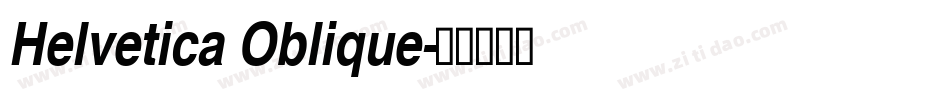 Helvetica Oblique字体转换
